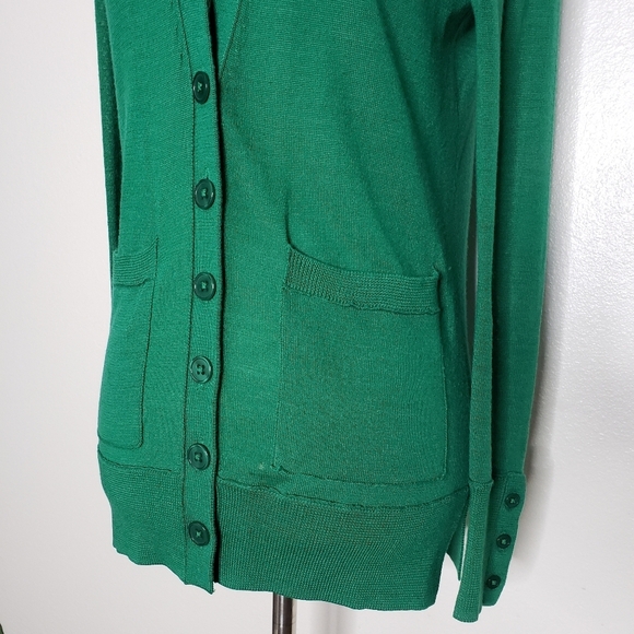 NEW Only Mine Kelly Merino Wool Preppy Green Lightweight Sweater Bohemian Summer - Picture 3 of 12